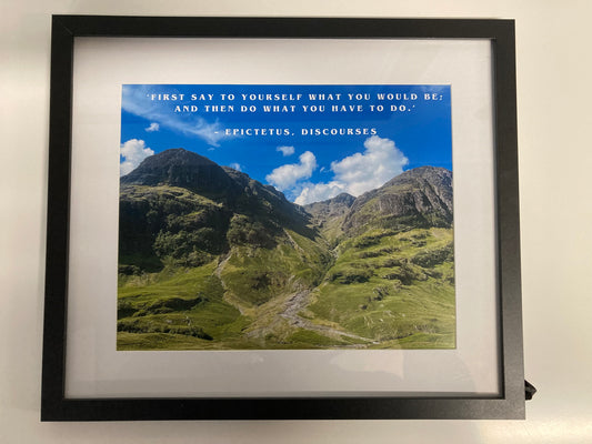 Scottish Mountain with Epictetus quote